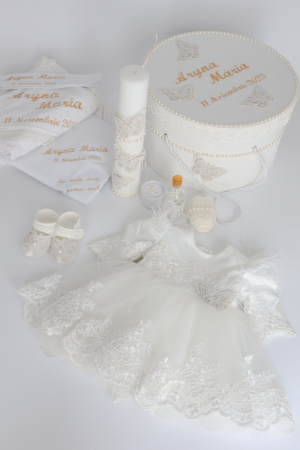 TRUSOURI BOTEZ FETITE - Set trusou botez personalizat Butterfly