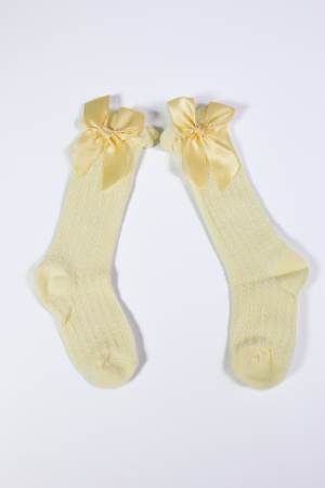 ACCESORII - Șosete lungi cu fundă galbene