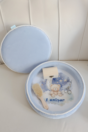 PRIMA ANIVERSARE - Tavita mot  cu capac baby blue