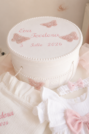TRUSOURI BOTEZ FETITE - Trusou botez Leia din muselina