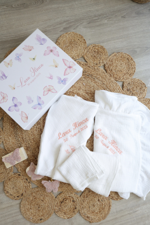 Trusou botez fetita personalizat Fluturasi [5]