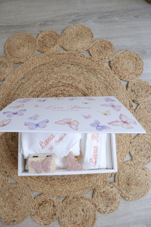 Trusou botez fetita personalizat Fluturasi [3]