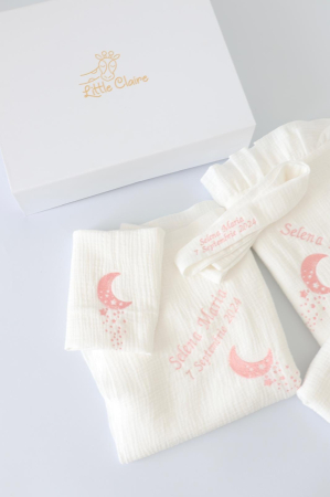 TRUSOURI BOTEZ FETITE - Trusou botez muselina personalizat Stellar dream