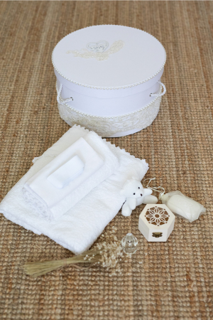 TRUSOURI BOTEZ FETITE - Trusou complet fete alb dantela