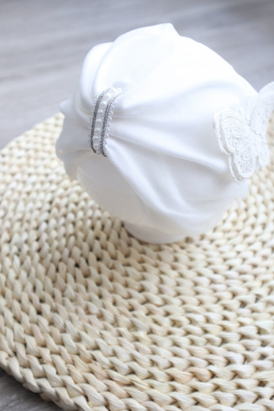 ACCESORII BOTEZ - Turban bebe Butterfly