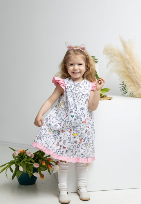 Rochie din in prespalat, Daisy [3]