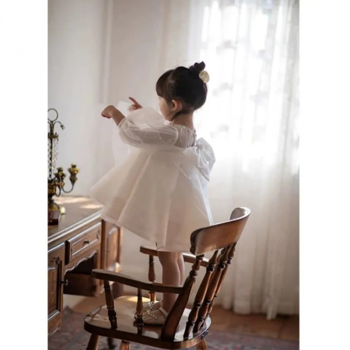 Rochie ivoire cu funda maxi la spate [4]