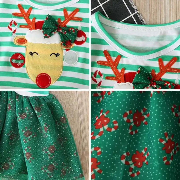 Rochie cu dungi verzi si ren [2]