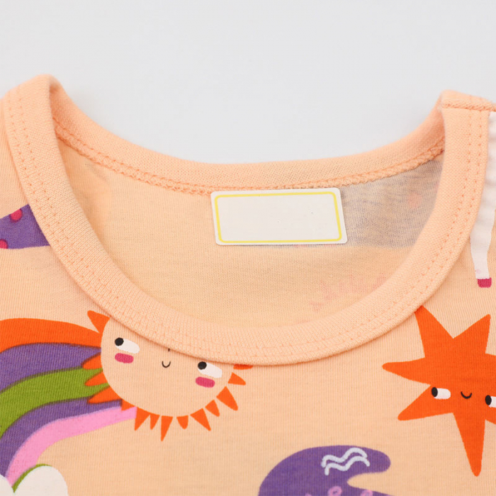 Rochie portocalie cu unicorni [3]