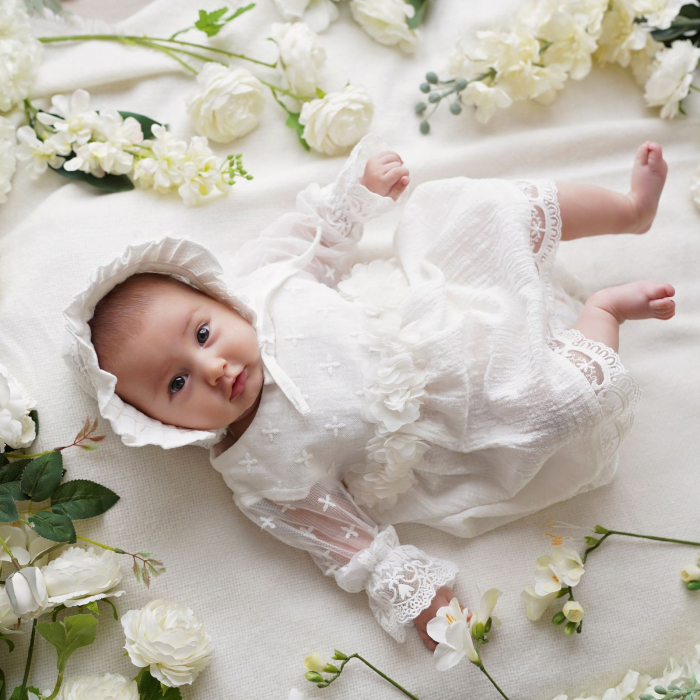 Rochie din panza topita de bumbac, Seraphine [6]