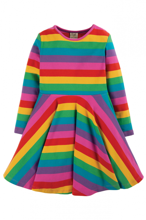 Rochie Frugi Sofia Skater curcubeu din bumbac organic [2]