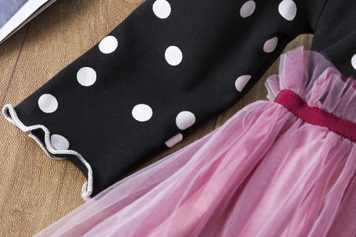 Rochie cu buline albe si fusta din tulle in degrade [5]