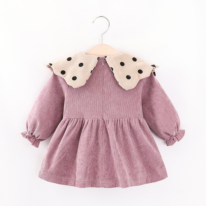 Rochie mov cu guler cu buline [2]