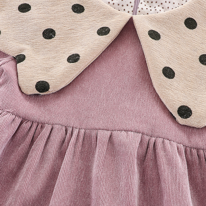 Rochie mov cu guler cu buline [3]