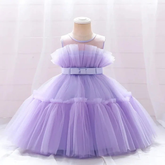 Rochie mov din tulle cu sectiuni transparente [3]