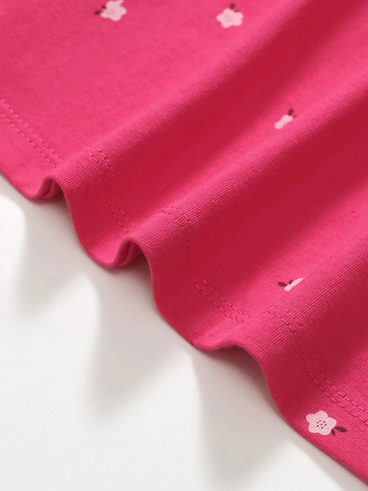Rochie magenta de vara cu unicorn si curcubeu [3]