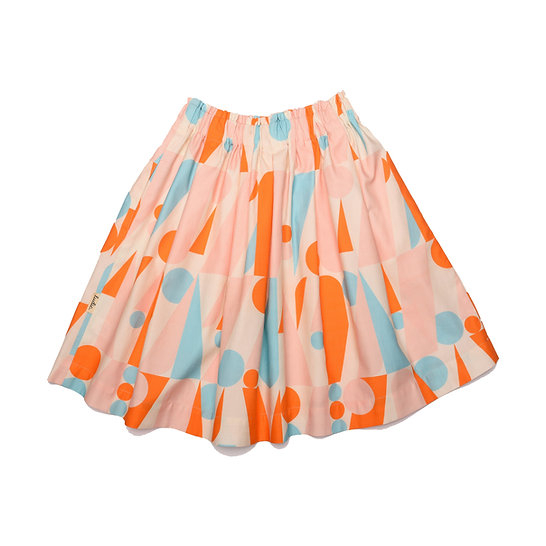 Fusta Ludic din bumbac organic cu print Kitra [2]