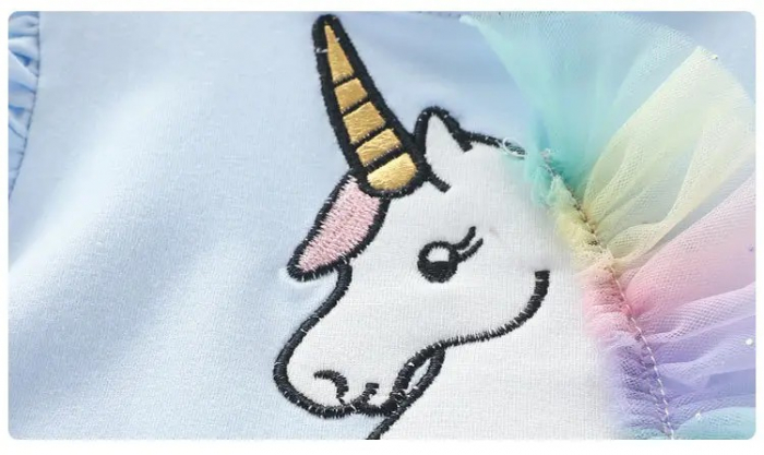 Rochita albastra curcubeu cu unicorn [3]