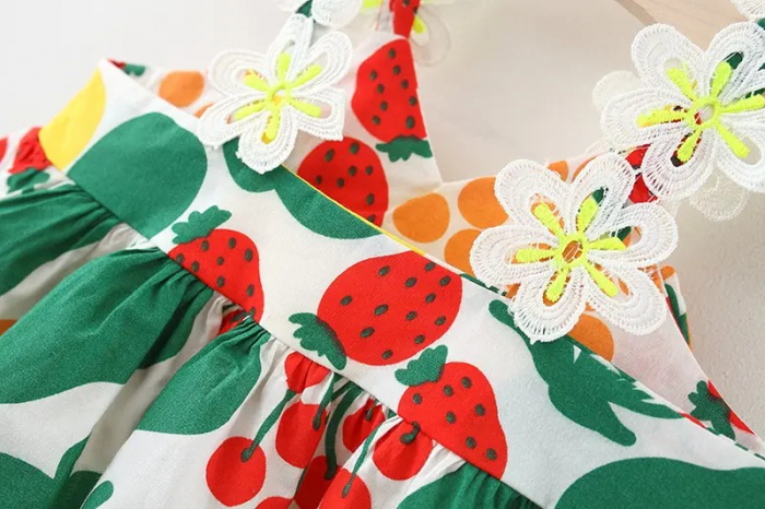 Rochie de vara cu fructe si fundita [5]