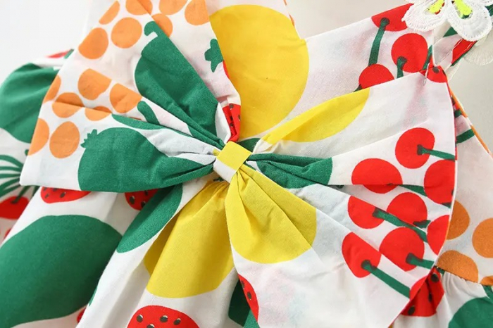 Rochie de vara cu fructe si fundita [4]