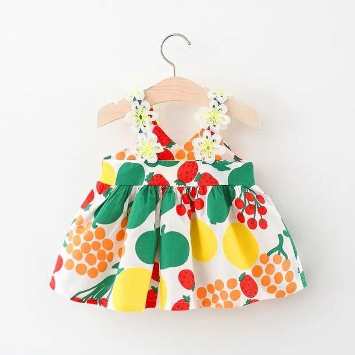 Rochie de vara cu fructe si fundita [6]