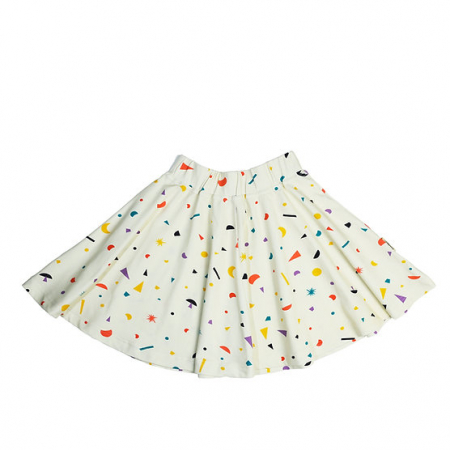 Premium - Fusta Ludic din bumbac organic super-invartitoare crem Little Big Bang