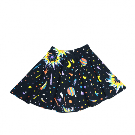 Premium - Fusta Ludic din bumbac organic super-invartitoare cu stele Little Big Bang
