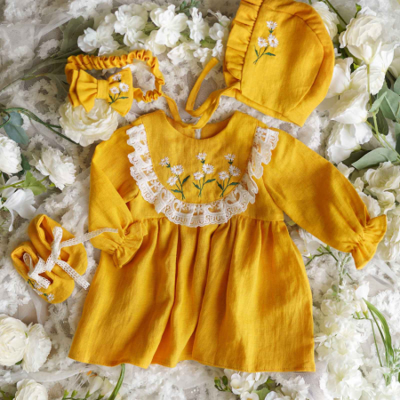 Botez - Rochie din in prespalat, Eva