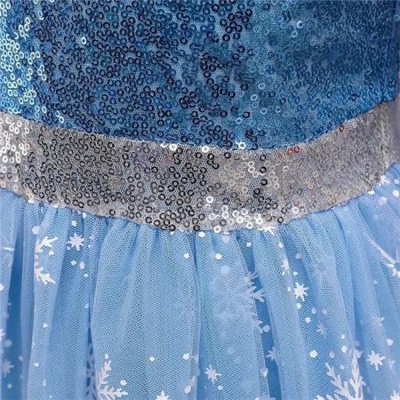 Rochie de ocazie Elsa cu tulle cu stelute si trena [6]