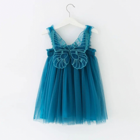 Rochie de voal turcoaz cu fluturas [2]