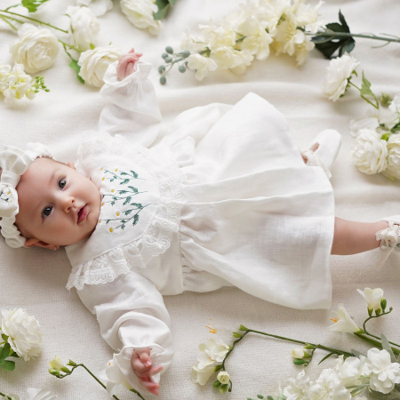 Rochie din in prespalat, Flori de camp [2]