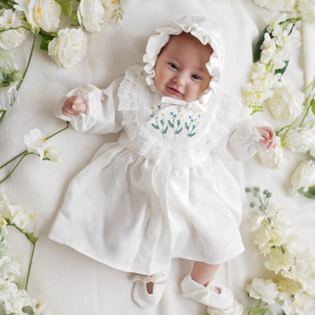 Rochie din in prespalat, Flori de camp [3]