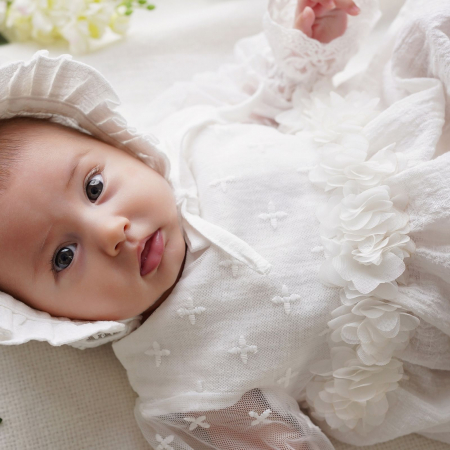 Rochie din panza topita de bumbac, Seraphine [3]
