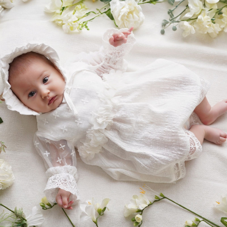 Rochie din panza topita de bumbac, Seraphine [2]