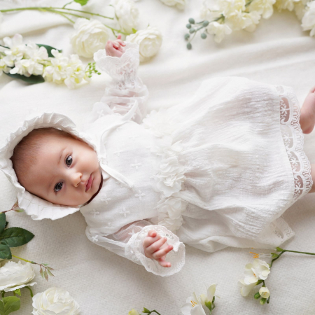 Rochie din panza topita de bumbac, Seraphine [1]