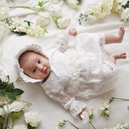 Rochie din panza topita de bumbac, Seraphine [4]