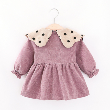Rochie mov cu guler cu buline [1]