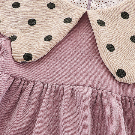 Rochie mov cu guler cu buline [2]
