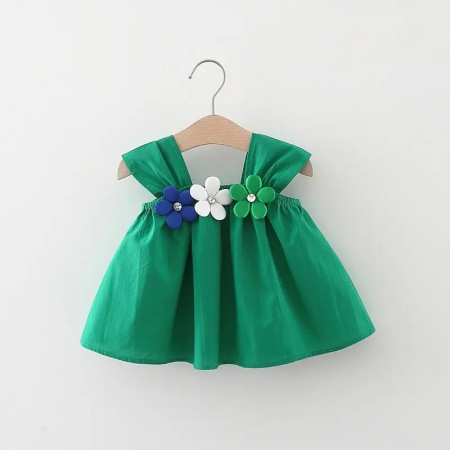 Rochițe primăvară - vară - rochie-verde-cu-bretele-si-3-floricele.jpg