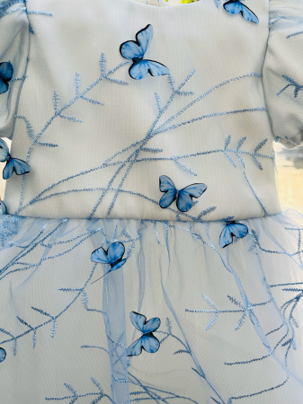 Rochie albastra de mot cu fluturasi [1]