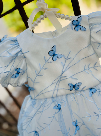 Rochie albastra de mot cu fluturasi [3]