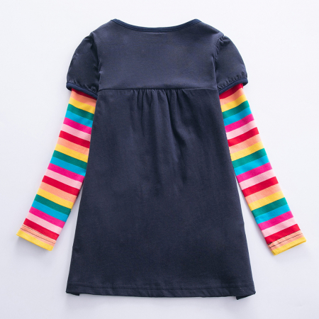Rochie cu fluturași și mâneci lungi curcubeu [1]