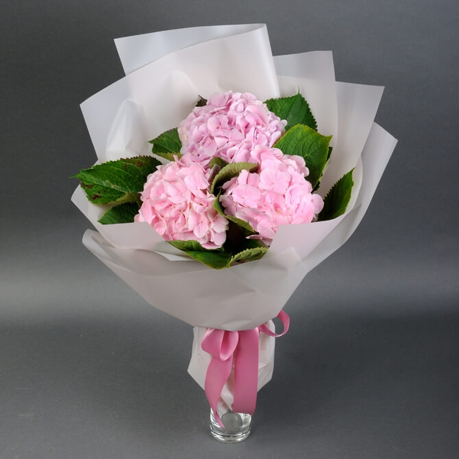 Buchet de 3 hortensii "Roz" [4]