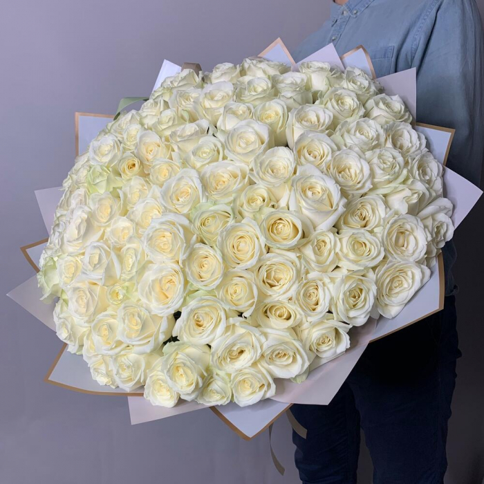 Buchet din 101 Trandafiri Albi [1]
