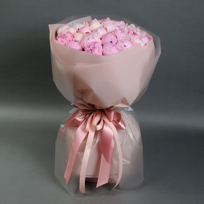 Buchet din 25 Bujori Roz Ilfov [2]