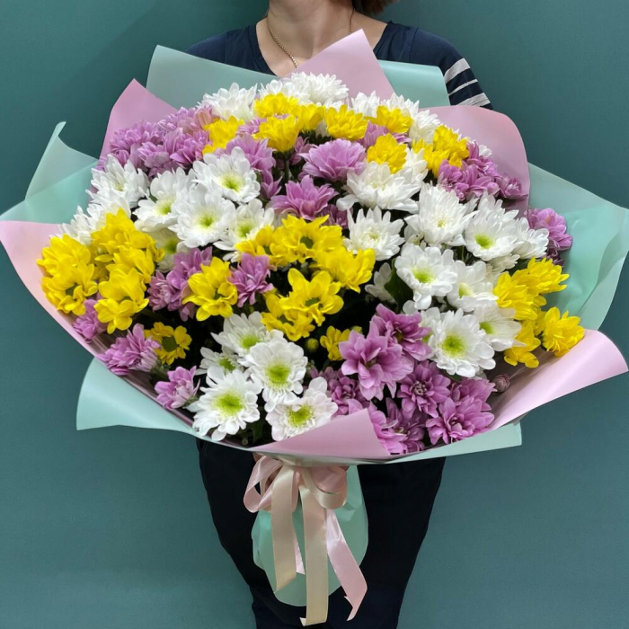 Buchet din 19 Crizanteme Asortate [2]