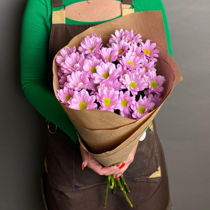 Buchet din 5 Crizanteme Roz [2]