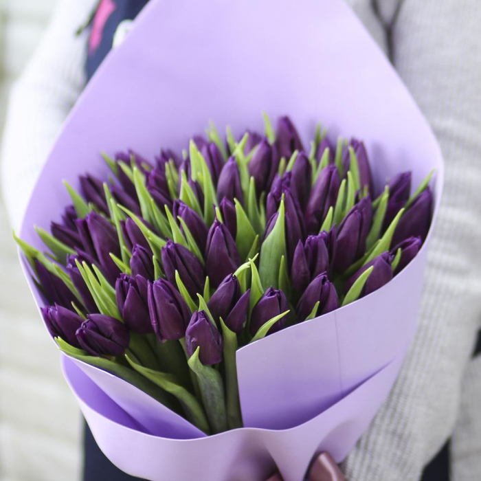 Buchet din 51 Lalele Mov [3]