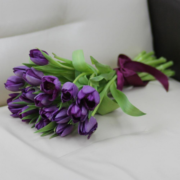 Buchet din 15 Lalele Mov [4]