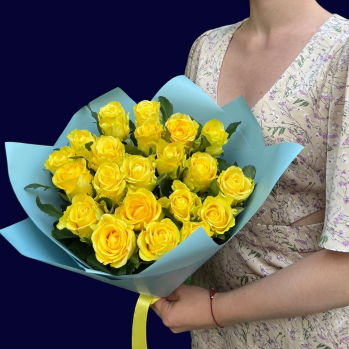 Buchet din 21 Trandafiri Galbeni [2]